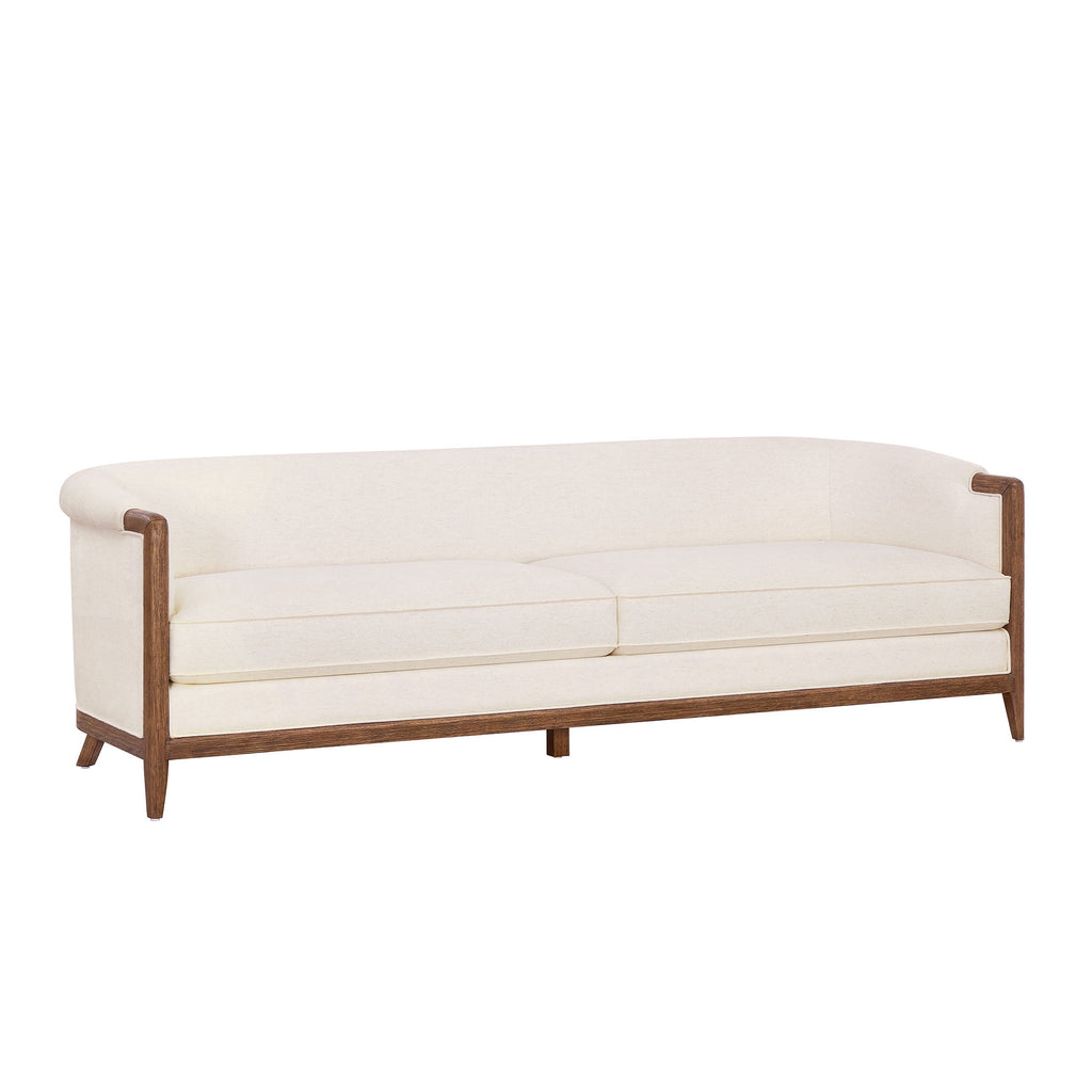 My Texas House Campbell 92 in Sofa, Cream Polyester Upholstery