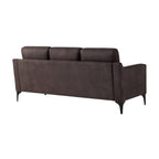 Serta Hemsworth Mid-Century Modern Style Sofa, Charcoal Faux Suede