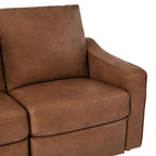  Allen 77" Powered Reclining Sofa, Cocoa Faux Leather