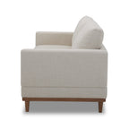  Springwood Wood Frame 83.46" Couch, Cream Linen, Light Honey Woodbase Finish