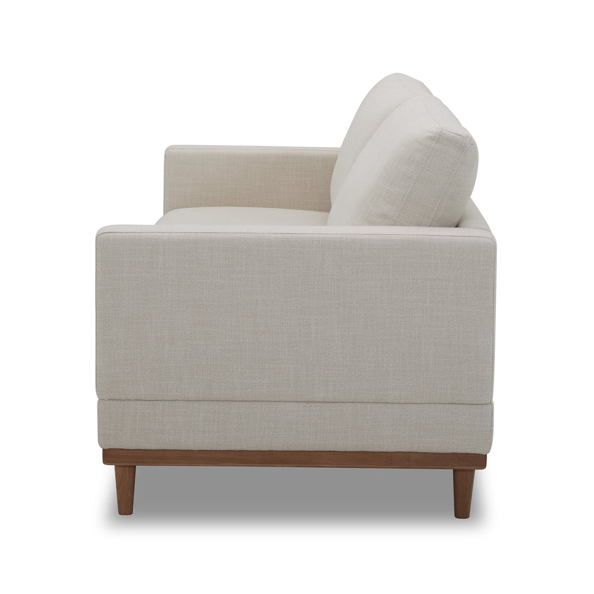  Springwood Wood Frame 83.46" Couch, Cream Linen, Light Honey Woodbase Finish