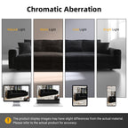 Alvantor 4-Seat Sofa with Movable Ottomans 102" W Corduroy Upholstered Deep Seat Couches L Shaped Convertible Chaise for Living Room, Apartment Black