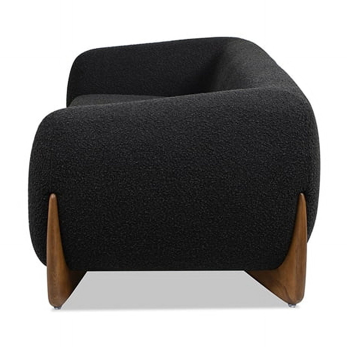 Alpine 90" Sherpa Sofa Ebony Black Boucle
