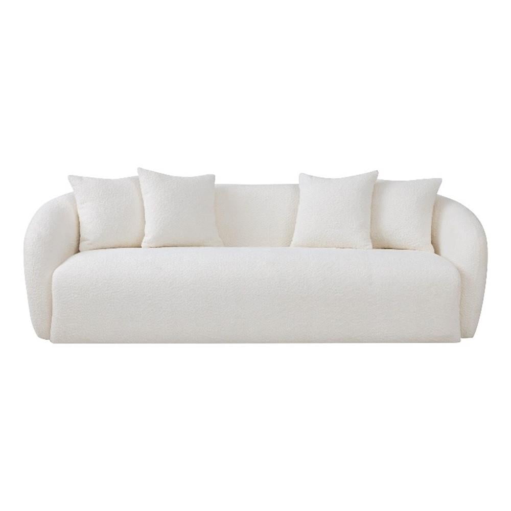 Ashcroft Modern Boucle Fabric Couch with Ideal Comfort and Durable Material, Cream
