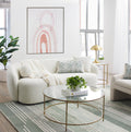  Juliet Curved Sofa, 80.31 in, Ivory