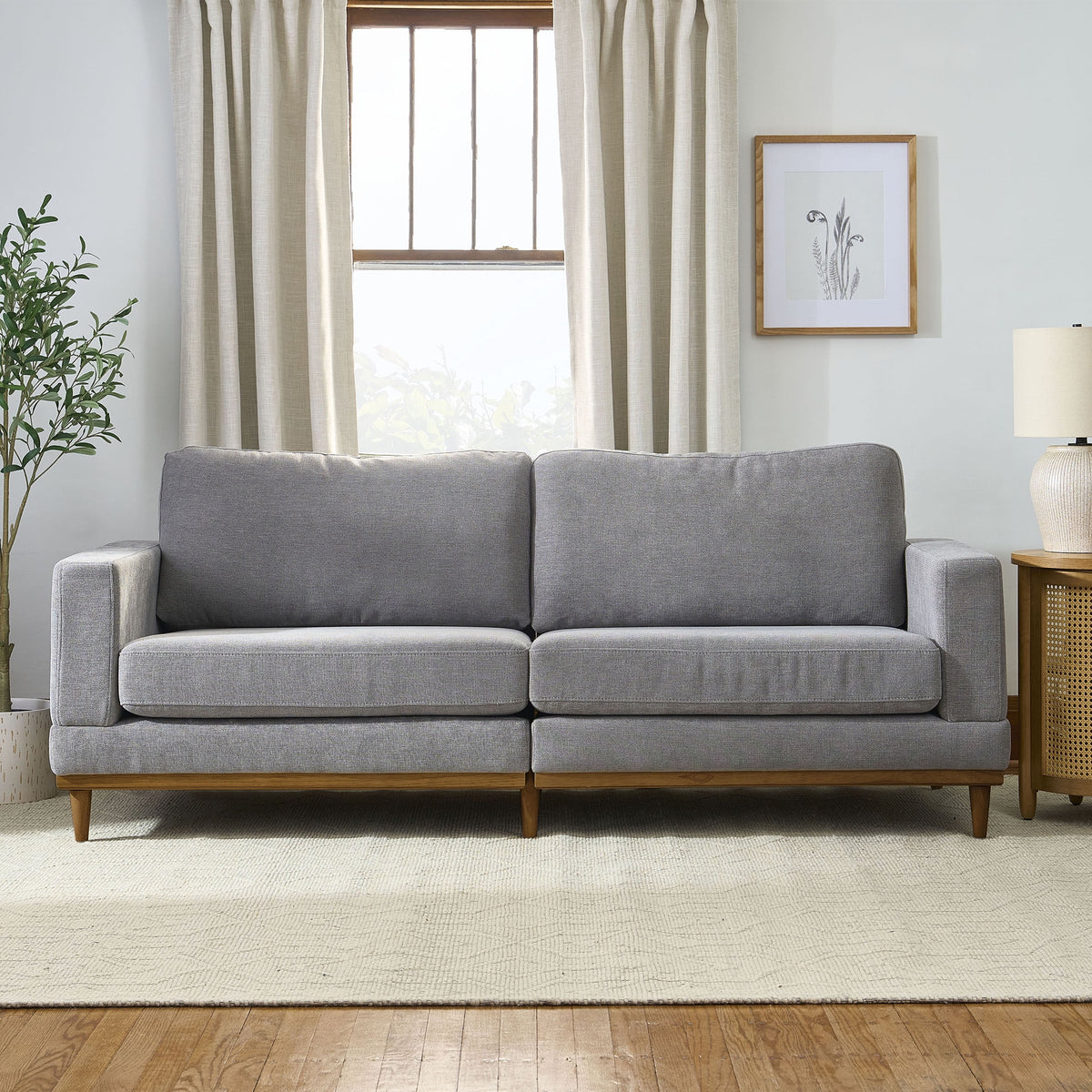 SOLIA 83.46" Modular Sectional Sofa Couch Linen