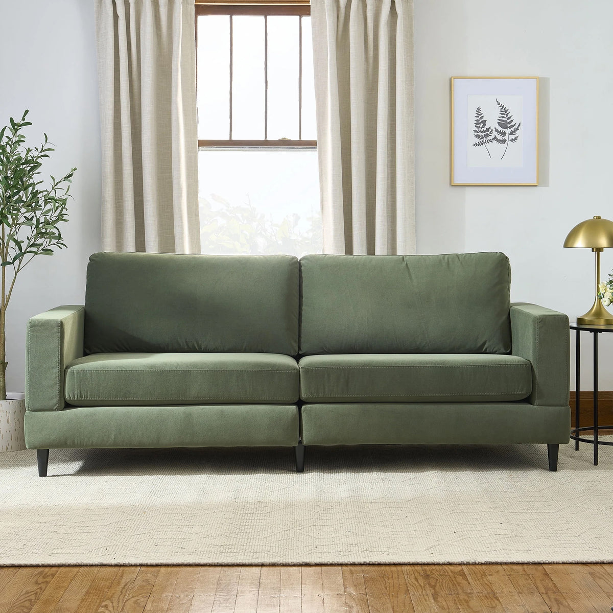 SOLIA 83.46" Modular Sectional Sofa Couch Linen