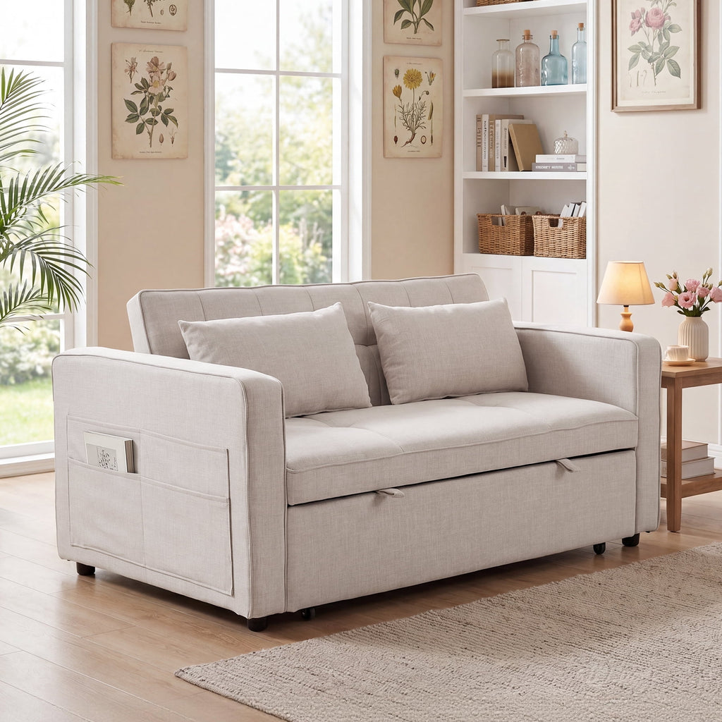 SOLIA 2-Seat Modular Sleeper Sectional Sofa Bed