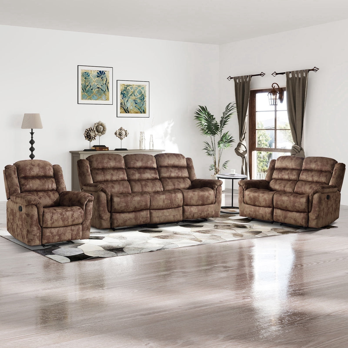 SOLIA 3-Seat Power Reclining Modular Reclining Sectional Sofa