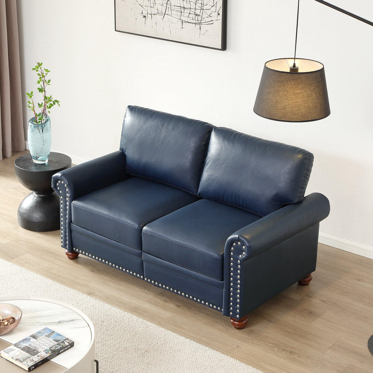 SOLIA 3-Seat Modular Sectional Sofa Couch Faux Leather