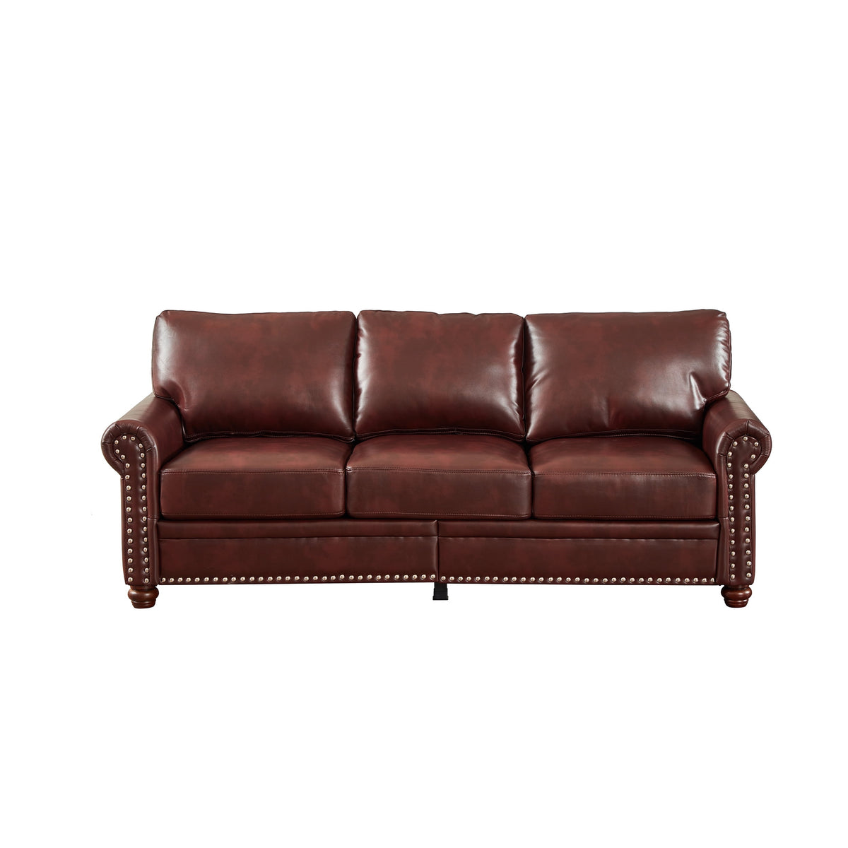 SOLIA 3-Seat Modular Sectional Sofa Couch Faux Leather
