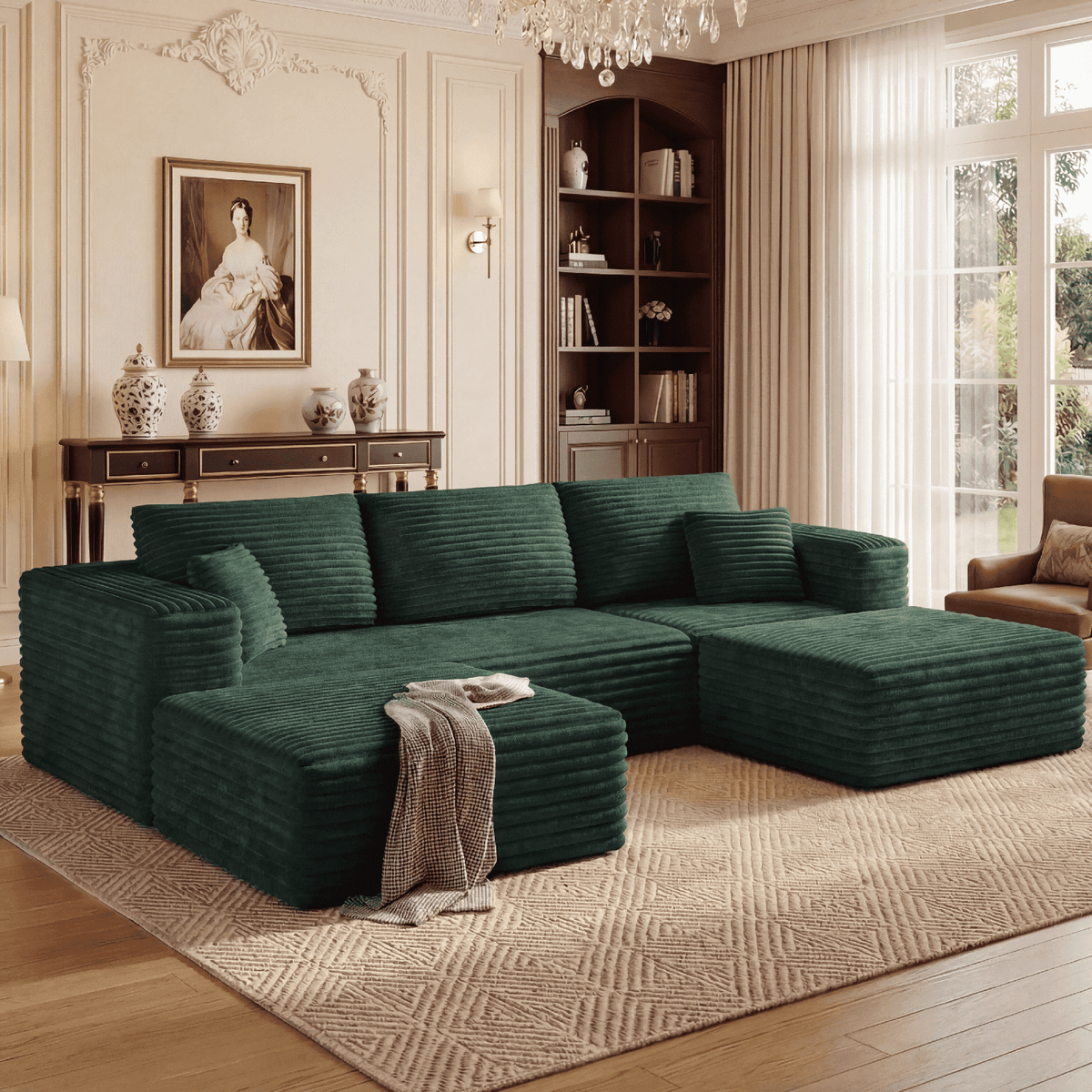 SOLIA 108" U-Shaped Cloud Modular Sectional Couch
