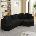 SOLIA 121" L-Shaped Cloud Modular Sectional Couch Corduroy with Chaise Lounge
