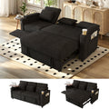 SOLIA 100" Modular Sleeper Sectional Sofa Bed Corduroy with USB Charging