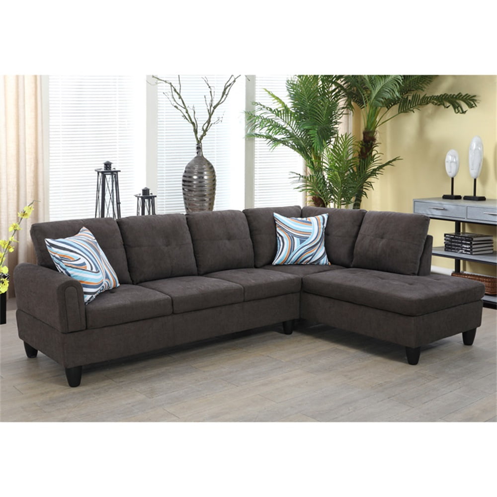 SOLIA L-Shaped Modular Sectional Sofa Couch with Movable Ottoman