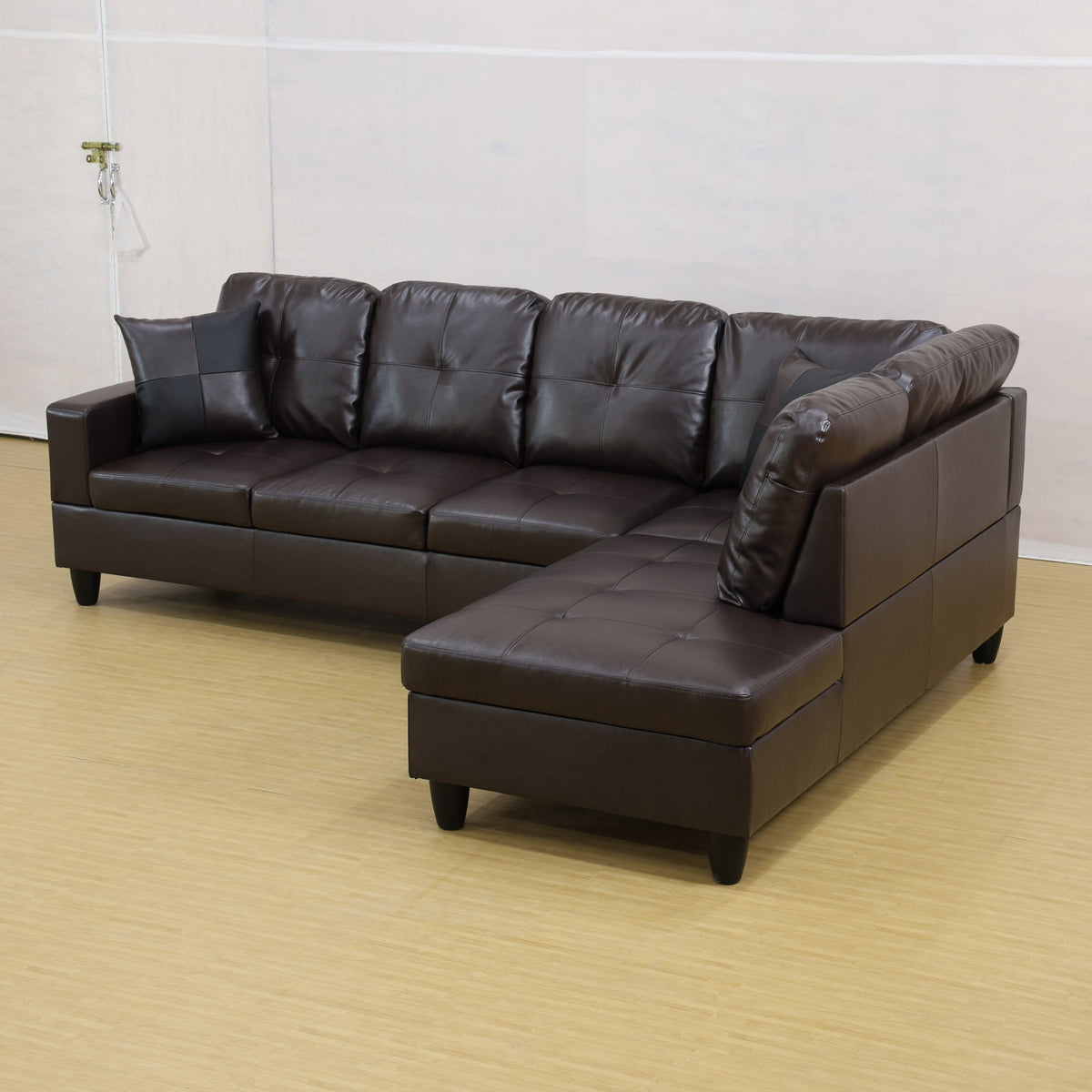 SOLIA L-Shaped Modular Sectional Sofa Couch with Movable Ottoman