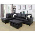 SOLIA L-Shaped Modular Sectional Sofa Couch with Movable Ottoman
