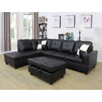 SOLIA L-Shaped Modular Sectional Sofa Couch with Movable Ottoman