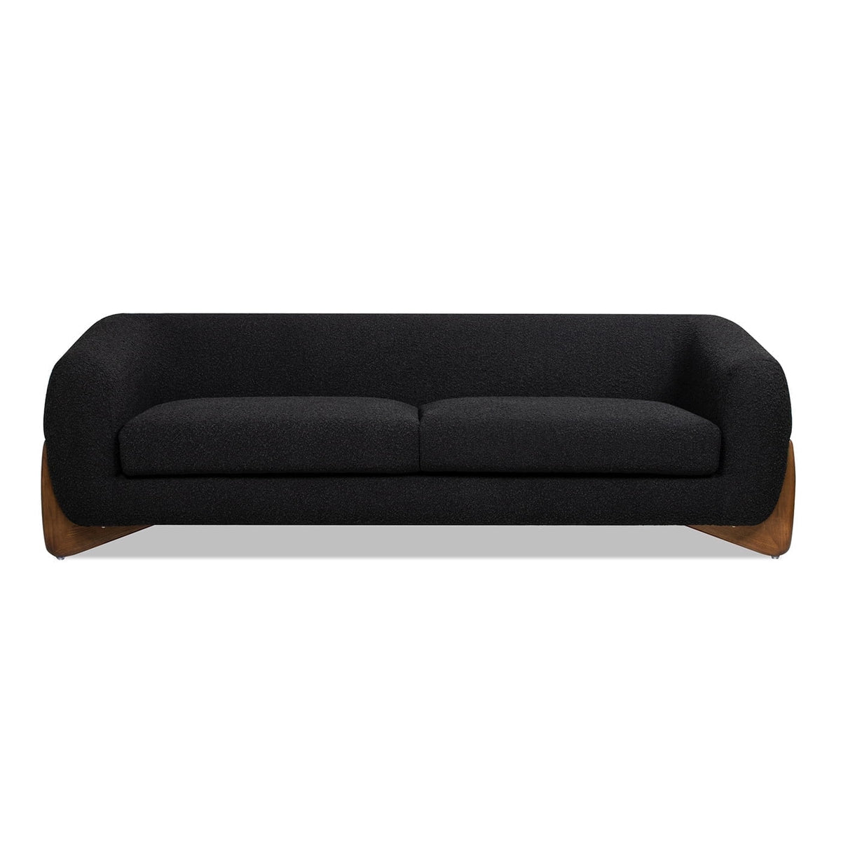 Alpine 90" Sherpa Sofa Ebony Black Boucle