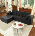 SOLIA U-Shaped Sleeper Sectional Sofa Bed Chenille