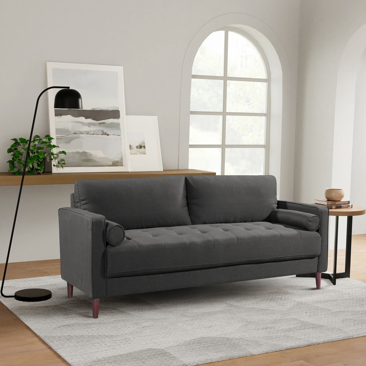 SOLIA Modular Sectional Sofa Couch Faux Leather