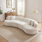 SOLIA 114" Curved Cloud Modular Sectional Couch Boucle