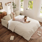 SOLIA 3-Seat Modular Sleeper Sectional Sofa Bed with Chaise Lounge