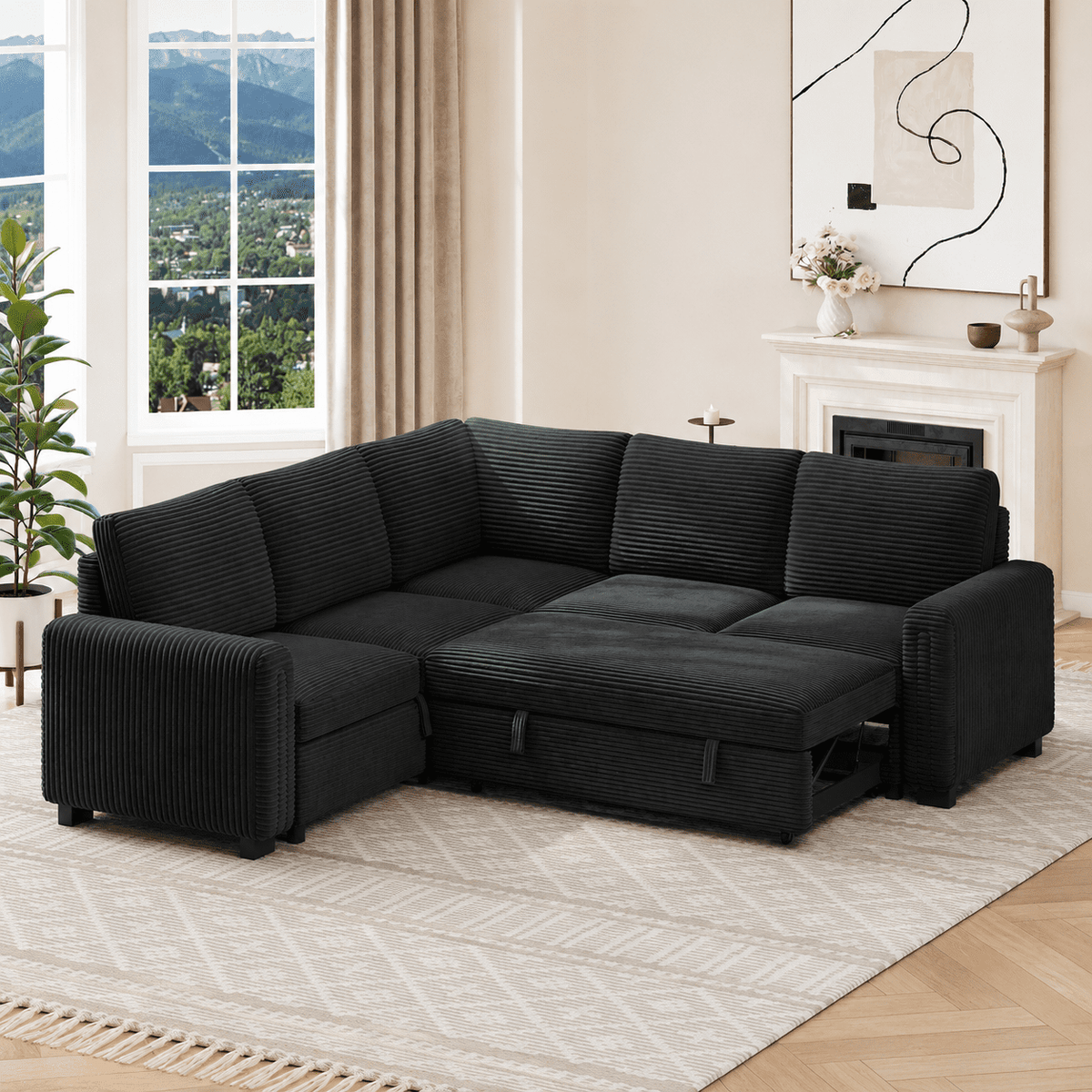 SOLIA L-Shaped Modular Sectional Sofa Couch with Chaise Lounge