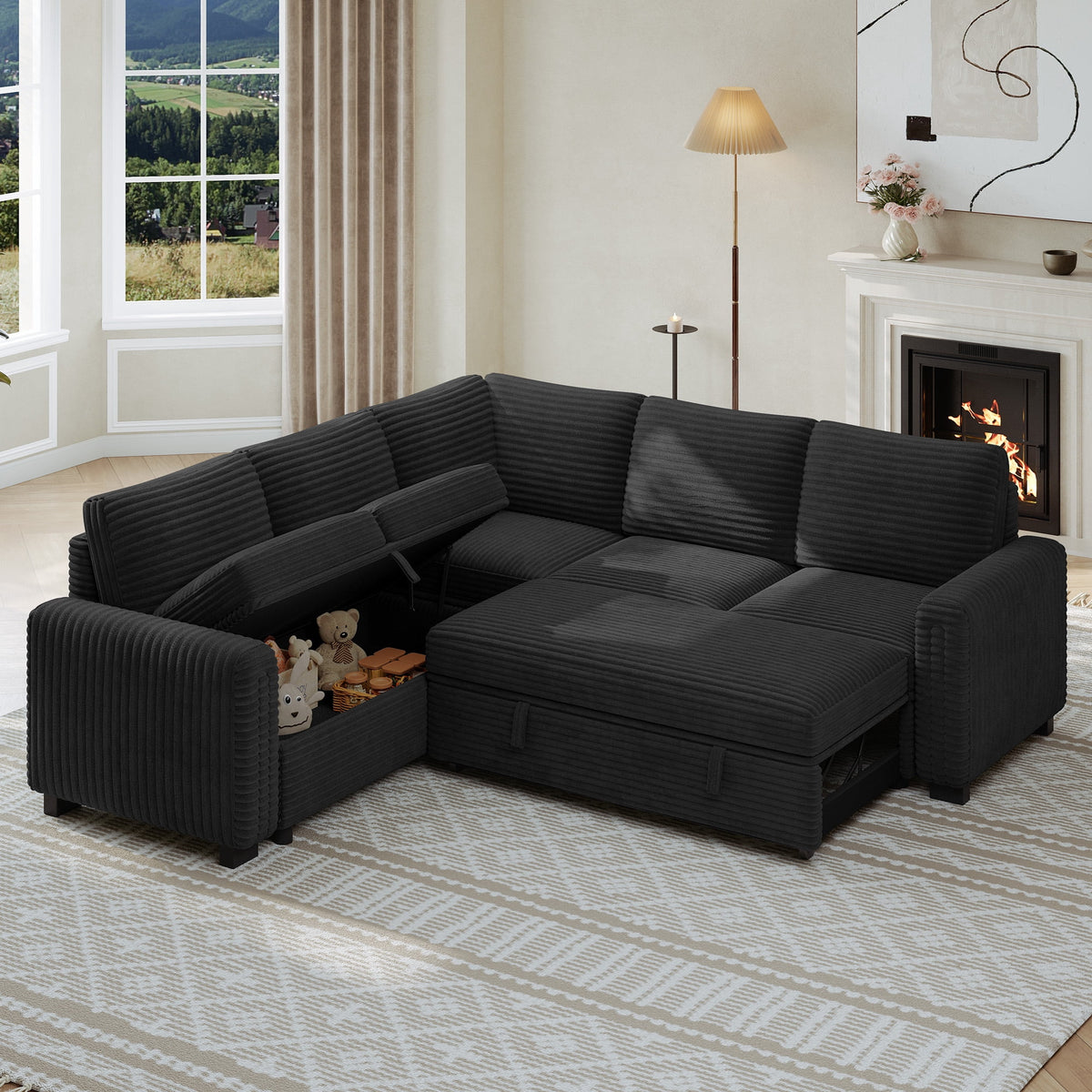 SOLIA L-Shaped Modular Sectional Sofa Couch with Chaise Lounge
