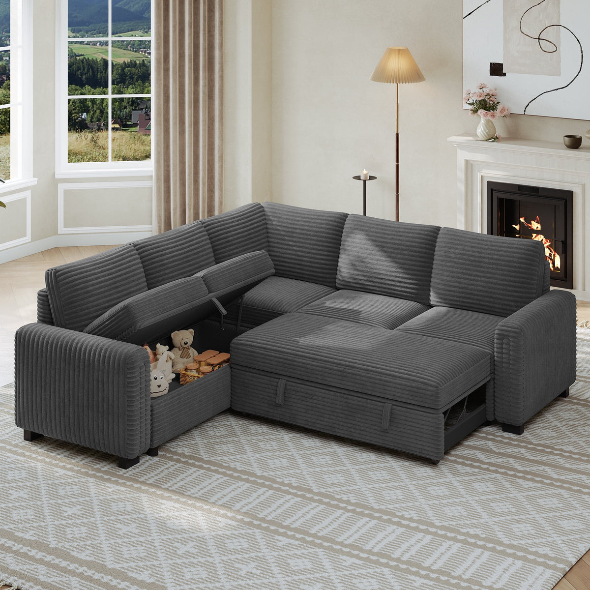 SOLIA L-Shaped Modular Sectional Sofa Couch with Chaise Lounge