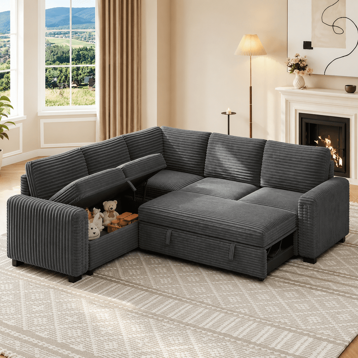 SOLIA L-Shaped Modular Sectional Sofa Couch with Chaise Lounge