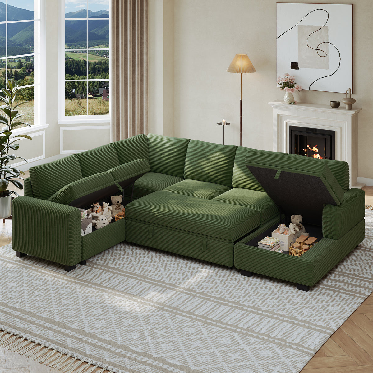 SOLIA L-Shaped Modular Sectional Sofa Couch with Chaise Lounge