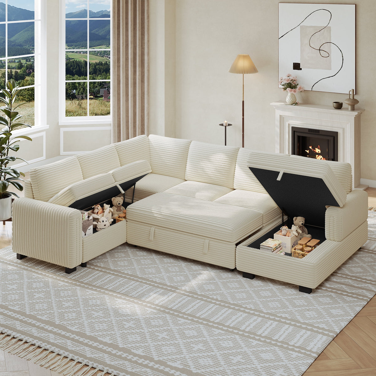 SOLIA L-Shaped Modular Sectional Sofa Couch with Chaise Lounge