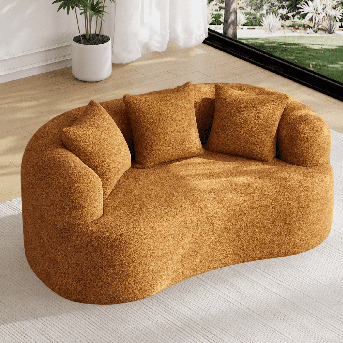 SOLIA 106.5" Curved Cloud Modular Sectional Couch Chenille