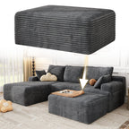 SOLIA 104 L-Shaped Cloud Modular Sectional Couch Corduroy with Chaise Lounge