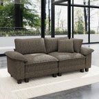 SOLIA 157.5" 6-Seat Cloud Modular Sectional Couch Chenille with Movable Ottoman