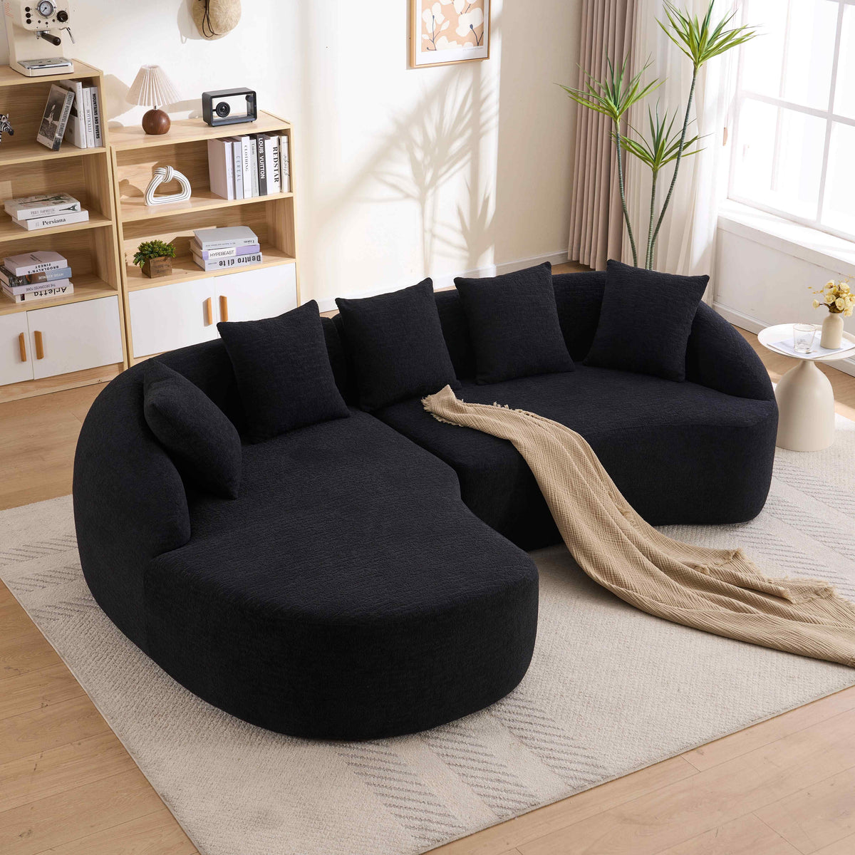 SOLIA 99" L-Shaped Cloud Modular Sectional Couch Chenille