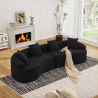 SOLIA 110" 4-Seat Curved Cloud Modular Sectional Couch Chenille