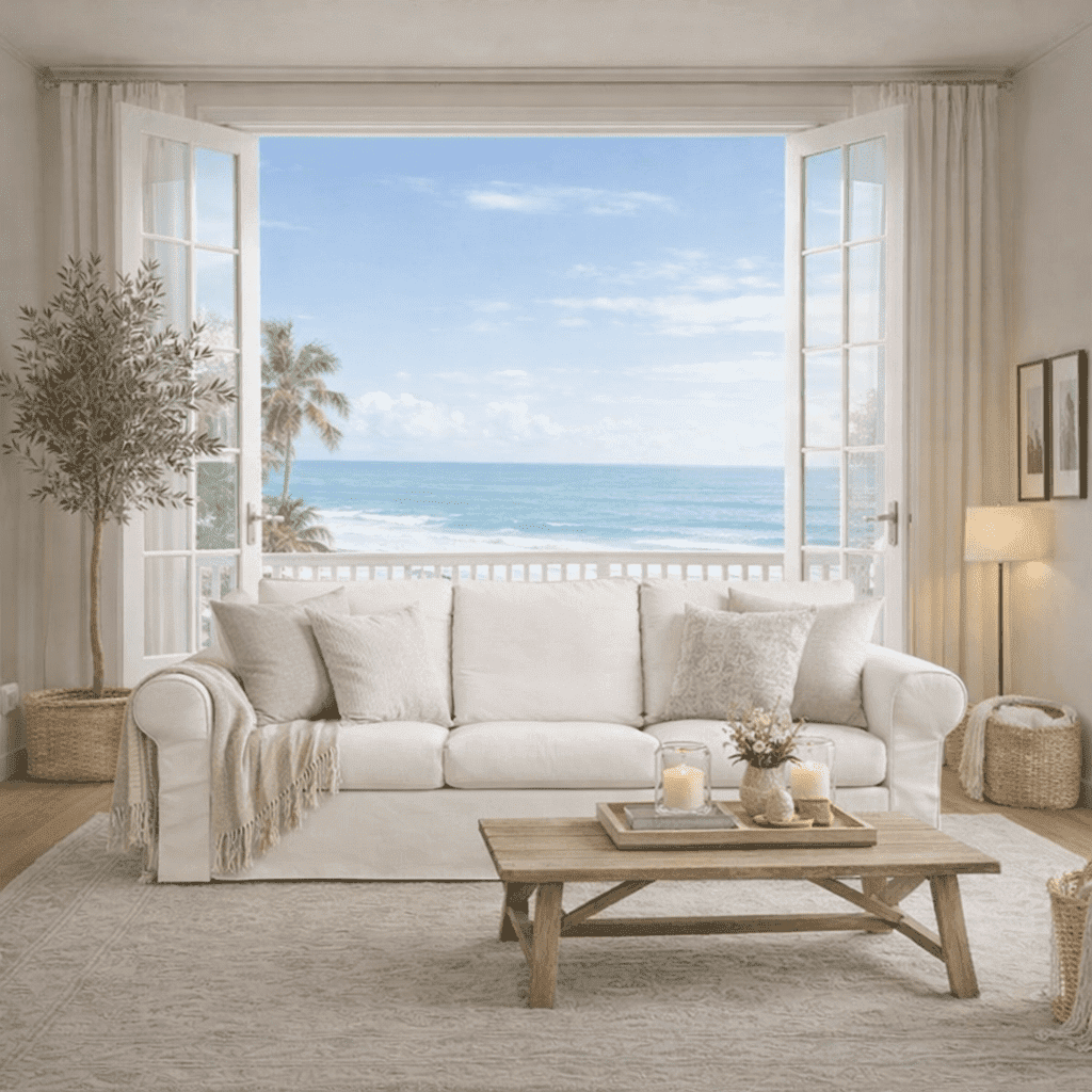 SOLIA 81.9" Cloud Modular Sectional Couch with Movable Ottoman