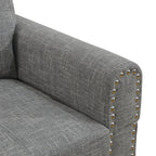 MAYEERTY 97.5" Linen Sectional Sofa, 2-Piece Modular Couch Sofa Set without Ottoman, Grey (Left)