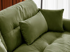 130"Oversized Couch, 3 Seater Modular Sectional Sofa, Olive Green Large U Shaped Sectional Couches for Living Room, Fluffy Couch Set, 3 Seater, Velvet Cloud Couch with Ottoman, Sofas for Living Room