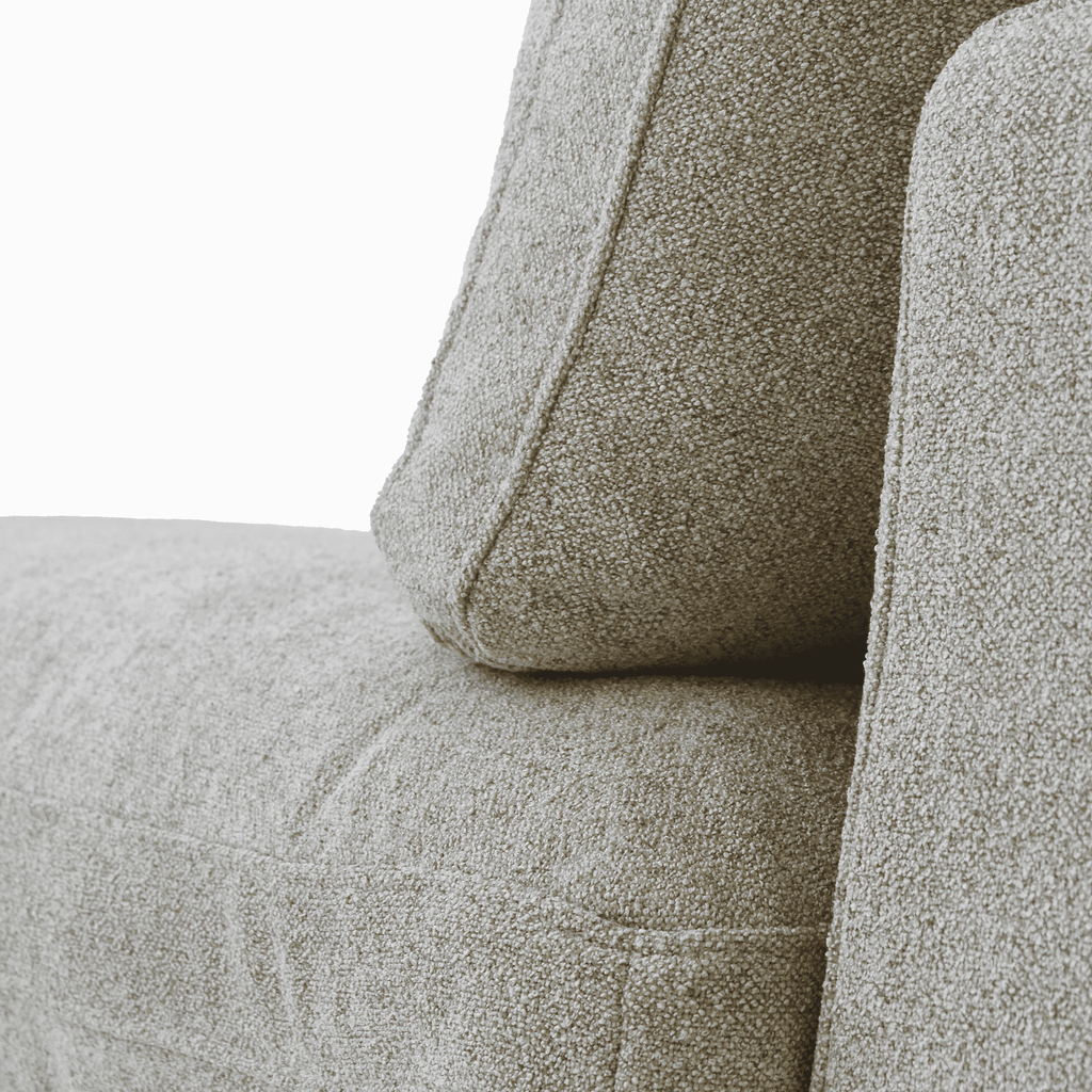 The Magic Home 118" Sofa Couch, Cloud Modular Sectional Sofa with Removable Storage Ottoman, L Shaped Linen Modern Comfy for Living Room, Apartment, Office, DIY Combination, 3 Seater Khaki Couch