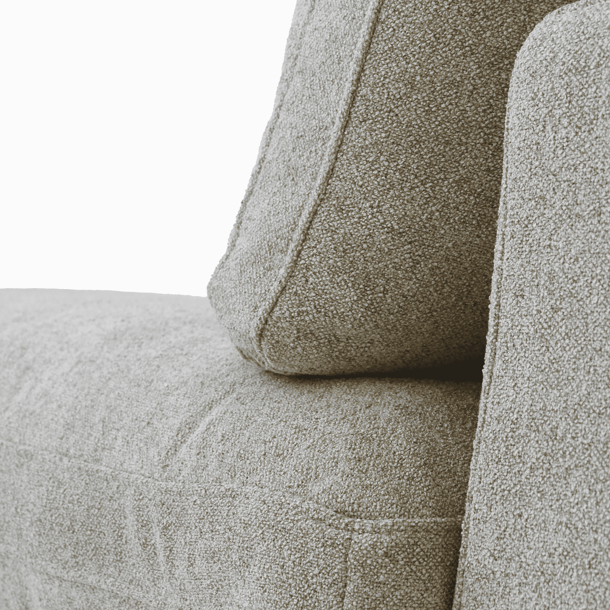 The Magic Home 118" Sofa Couch, Cloud Modular Sectional Sofa with Removable Storage Ottoman, L Shaped Linen Modern Comfy for Living Room, Apartment, Office, DIY Combination, 3 Seater Khaki Couch