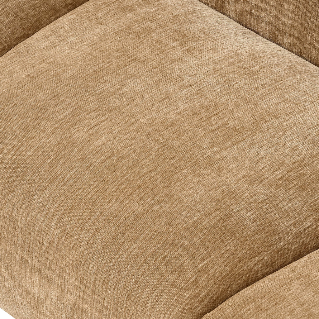 Christopher Knight Home 98.5" Curved Contemporary 3-Seat Sofa with Upholstered Plush Seating, Mocha