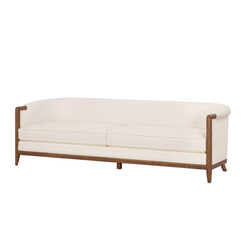 My Texas House Campbell 92 in Sofa, Cream Polyester Upholstery