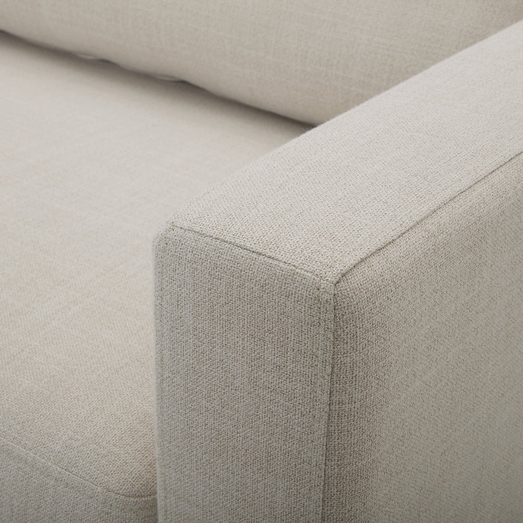  Springwood Wood Frame 83.46" Couch, Cream Linen, Light Honey Woodbase Finish