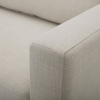  Springwood Wood Frame 83.46" Couch, Cream Linen, Light Honey Woodbase Finish