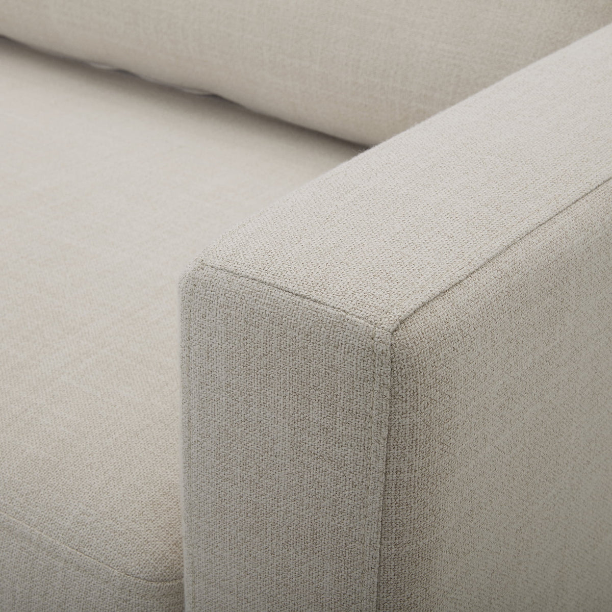  Springwood Wood Frame 83.46" Couch, Cream Linen, Light Honey Woodbase Finish