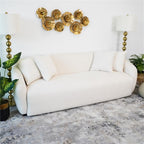 Ashcroft Modern Boucle Fabric Couch with Ideal Comfort and Durable Material, Cream