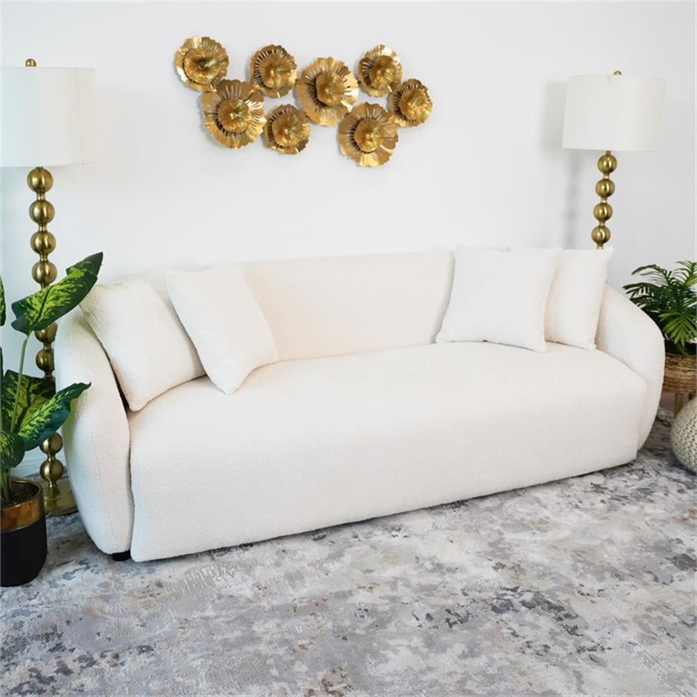 Ashcroft Modern Boucle Fabric Couch with Ideal Comfort and Durable Material, Cream